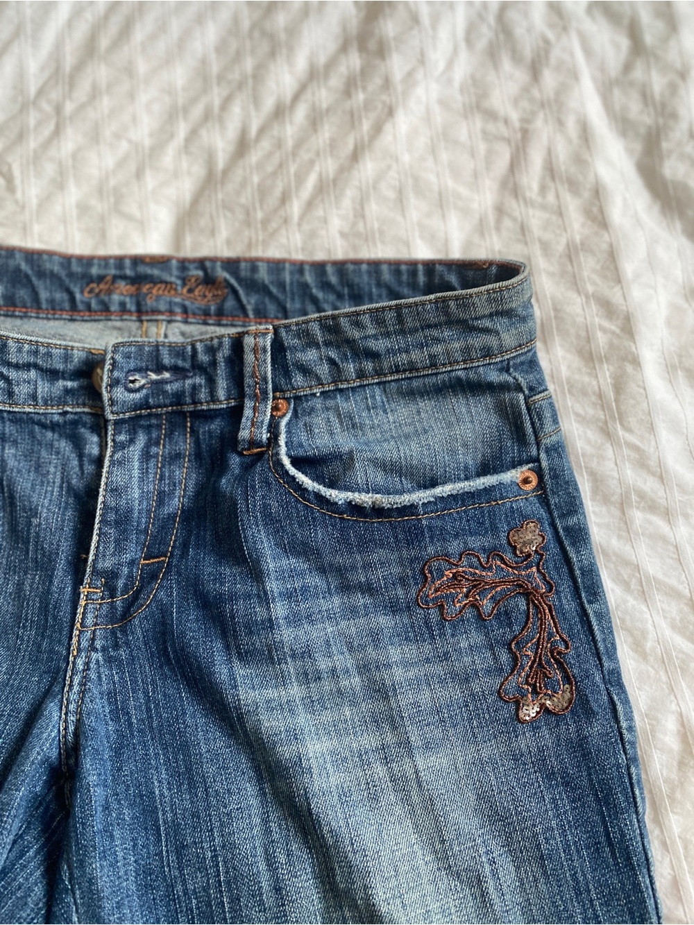 Vintage American Eagle Jeans with Embroidered Detail